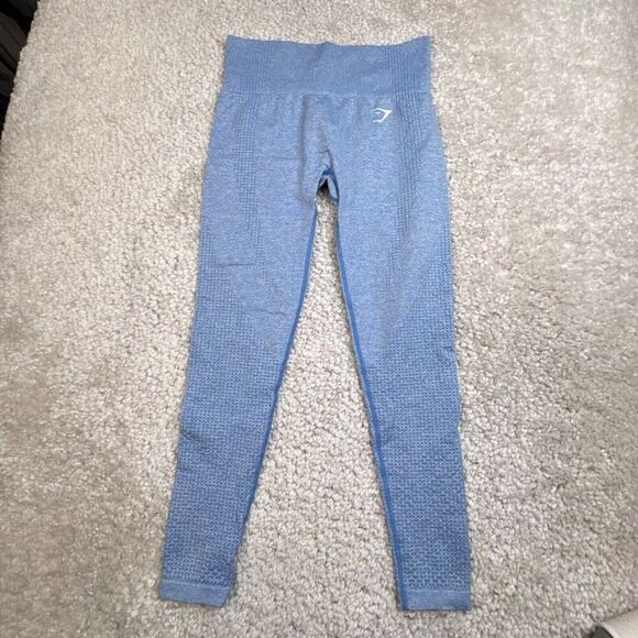 Gymshark Vital Seamless Legging Blue Marled - Picture 2 of 9